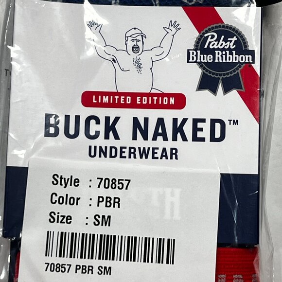 Duluth Trading Buck Naked Boxer Briefs Pabst Blue Ribbon Small 28-30 Limited Ed - Picture 2 of 6